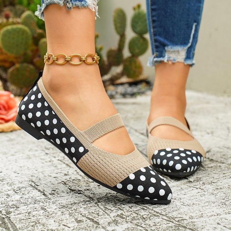Damen Modische Ballerinas mit Punkten und elegantem Riemendesign R&B