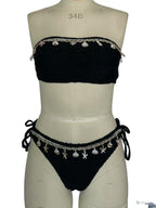 Damen Bandeau-Bikini mit Muschelmuster R&B