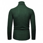 Damen eleganter Strickpullover mit hohem Kragen und feiner Rippenstruktur R&B