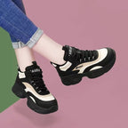 Damen Trendige High-Top Sneakers mit ergonomischer Form und gepolsterter Sohle R&B