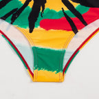 Damen Bunte Einteiler Badeanzug