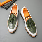 Damen Elegante Mokassins mit modischem Lederdesign und Quasten-Detail R&B
