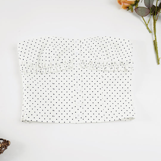 Damen Bandeau-Top mit Rüschendetail und Knopfverschluss R&B