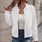 Damen strukturiertes Bomberjacke R&B