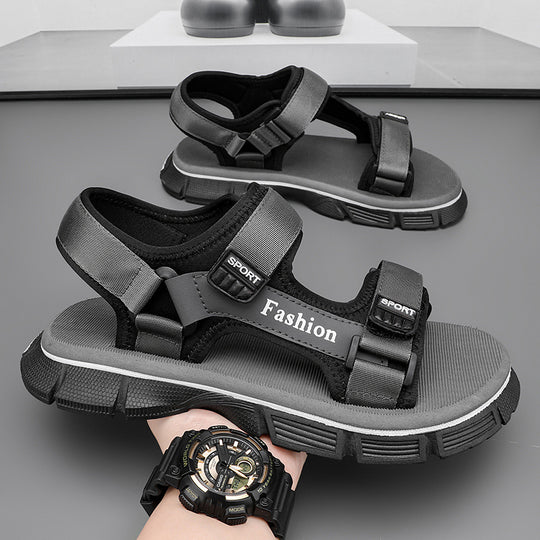 Damen Sportliche Outdoor-Sandalen mit regulierbarem Klettverschluss und rutschfester Sohle R&B