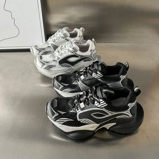 Damen Sportliche Chunky Sneakers mit atmungsaktivem Mesh-Obermaterial und stabiler Sohle R&B
