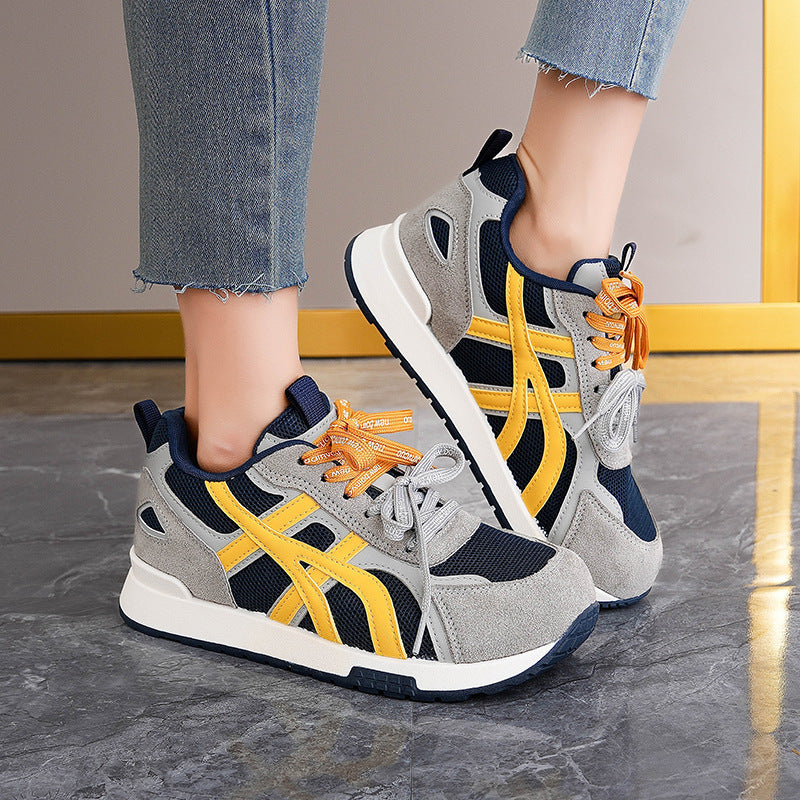 Damen Sportliche Sneaker mit atmungsaktivem Mesh-Obermaterial und dämpfender Sohle R&B