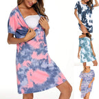 Damen Freizeit Tie-Dye Hemdkleid R&B