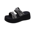 Damen Glamouröse Plateau-Sandalen mit funkelnden Riemen R&B