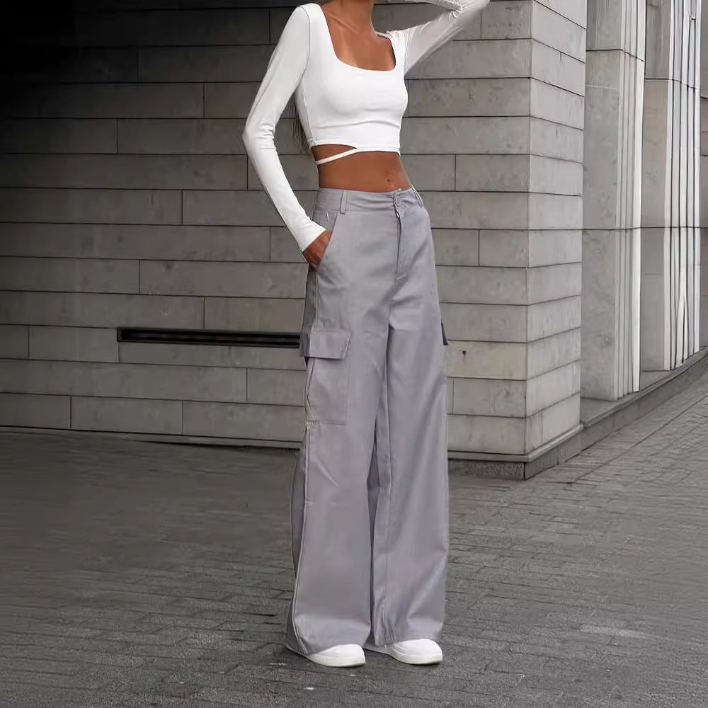 Damen Weite Cargo-Hose R&B