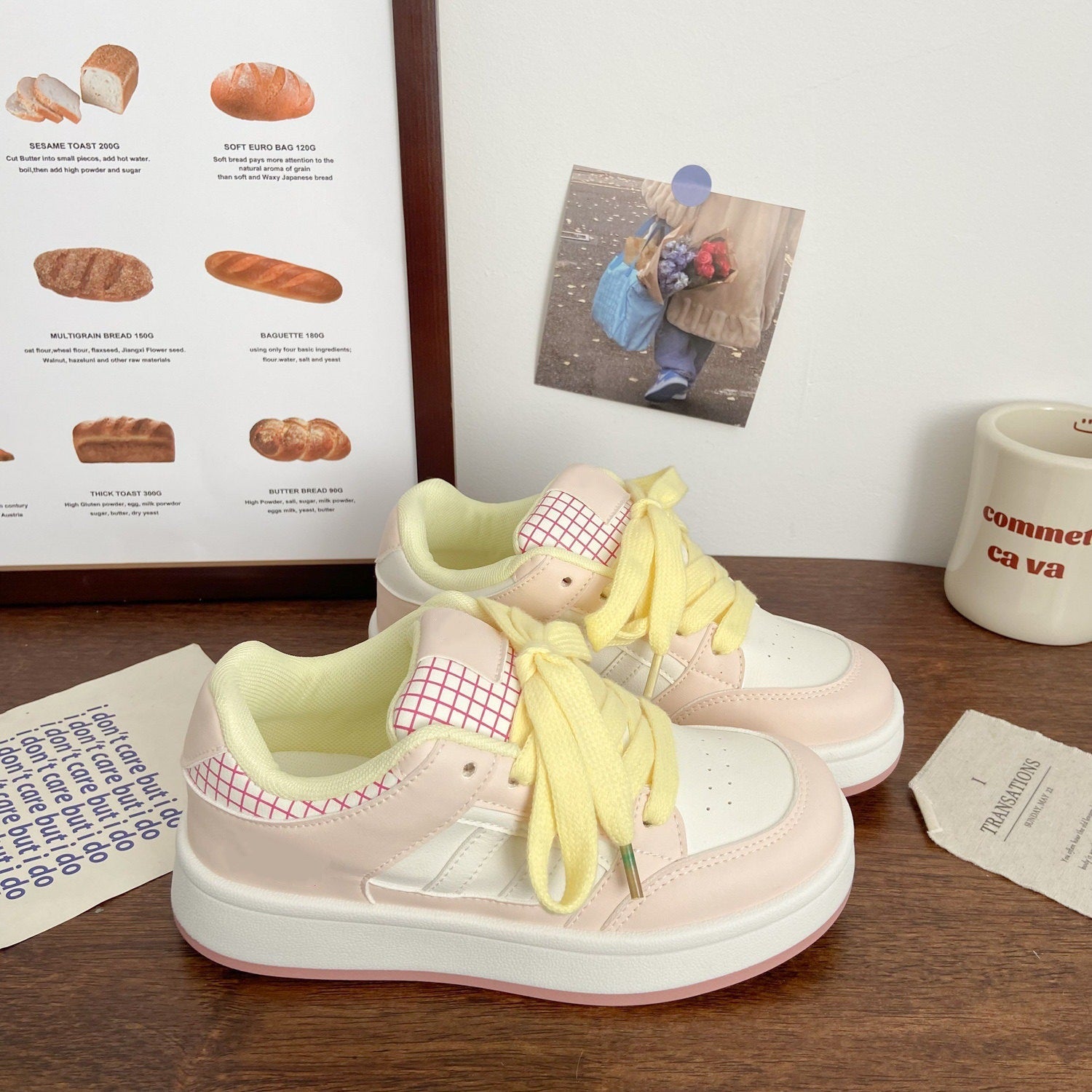 Damen Elegante Sneakers im Retro-Stil mit weichem Innenfutter und modischen Schnürsenkeln R&B