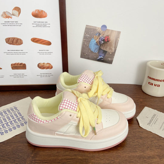 Damen Elegante Sneakers im Retro-Stil mit weichem Innenfutter und modischen Schnürsenkeln R&B