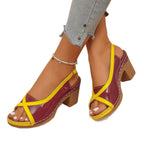 Damen Slingback-Pumps mit modischem Faltendesign und komfortablem Blockabsatz R&B