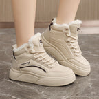 Damen hochflorige Sneakers mit kuscheligem Innenfutter R&B