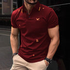 Herren Polohemd mit modischem Stickdesign und hochwertigem Stoff