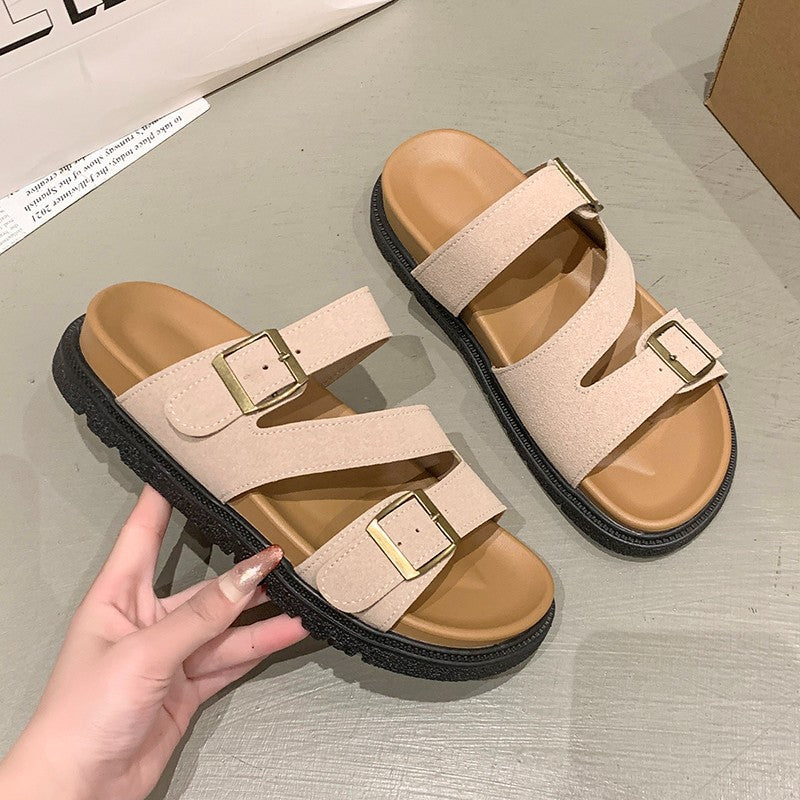 Damen Komfortable Sandalen mit verstellbaren Schnallen und weichem Fußbett EB