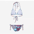 Damen Triangel-Bikini-Set mit verstellbaren BindR&Bändern und buntem Mandala-Muster R&B