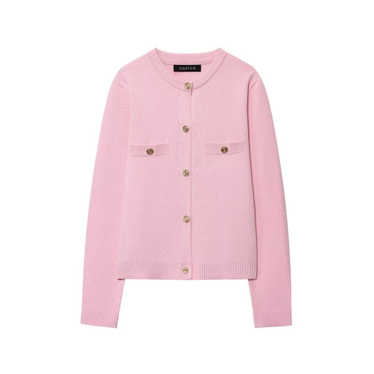 Damen Cardigan mit Knopfdetails und Brusttaschen R&B