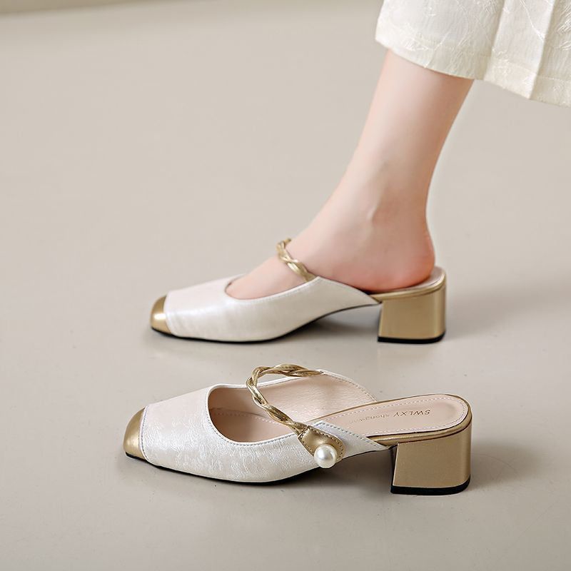 Damen Elegante Slingback-Pumps mit geschwungenem Design und luxuriösen Akzenten R&B