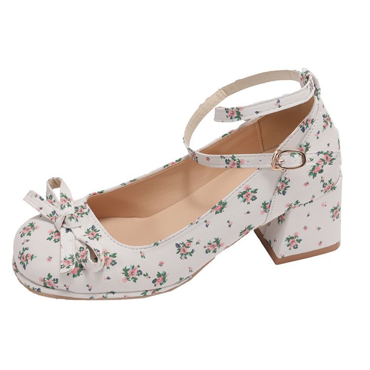 Damen elegante Ballerina-Pumps mit modischer Schleifenakzent und komfortablem Blockabsatz R&B