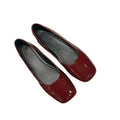 Damen elegante Ballerinas mit schickem Quadratfuß und glänzender Oberfläche R&B