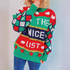 Damen festlicher Pullover mit bunten Applikationen und verspieltem Design R&B