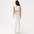 Damen Elegantes Maxikleid mit transparenter Spitze und figurbetontem Schnitt R&B