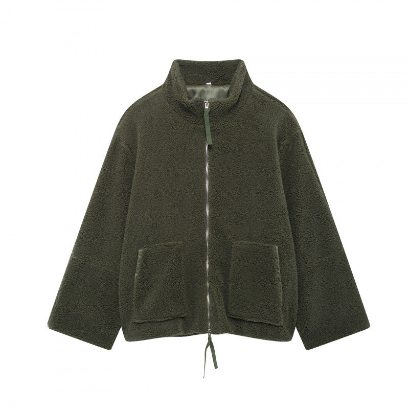Damen kuschelige Fleecejacke R&B