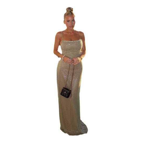 Damen elegantes Abendkleid mit schimmernden Pailletten und figurbetonter Silhouette R&B