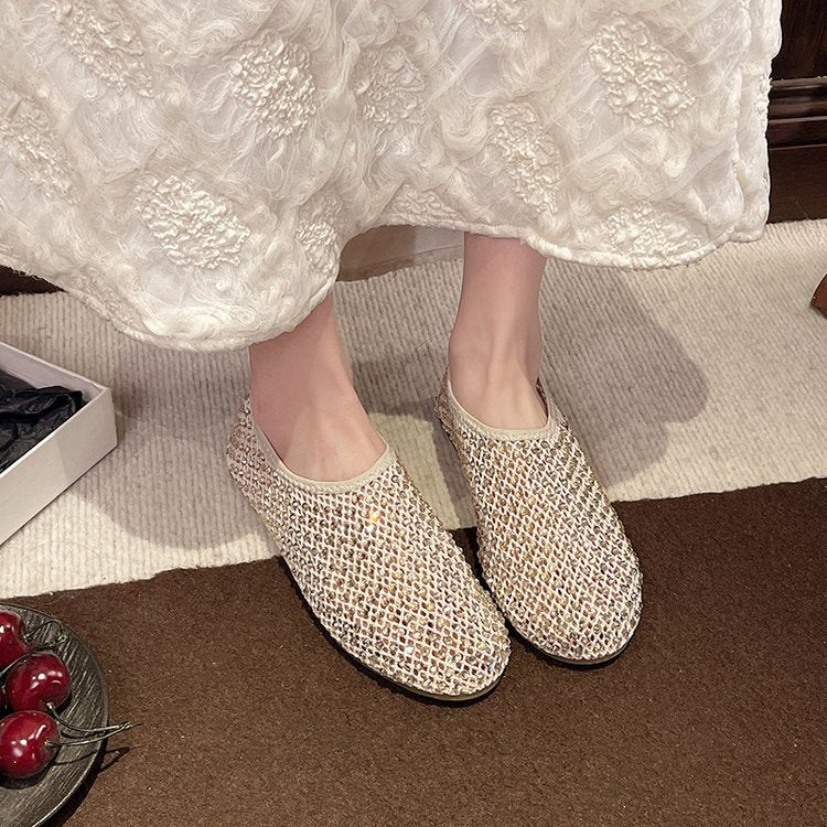 Damen komfortable Sneakers mit funkelnden Strass-Akzenten R&B