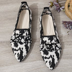 Damen Stilvolle und komfortable Ballerinas mit großem Schleifendetail R&B