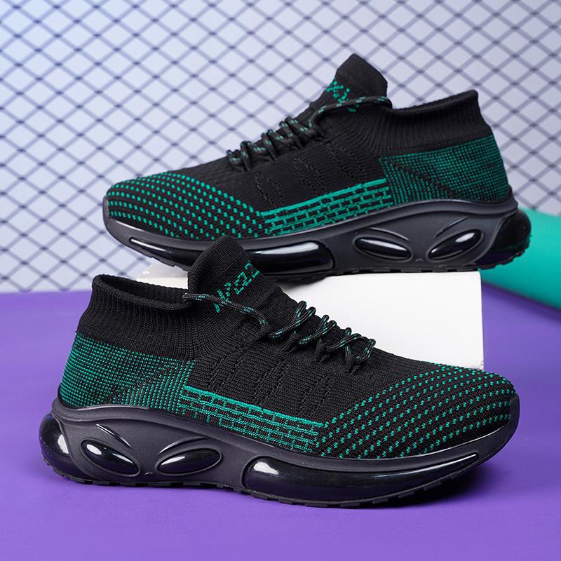 Damen Strick-Laufschuhe mit stoßdämpfender Sohle und atmungsaktivem Design R&B