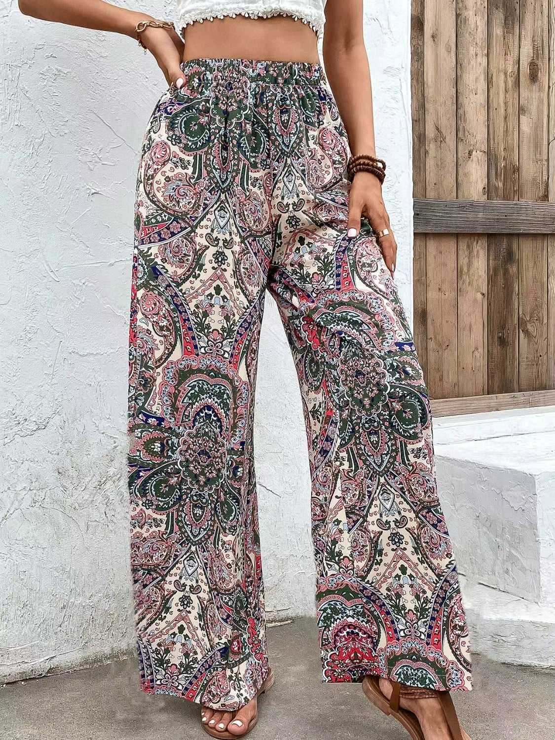 Damen Weite Trendhose im Paisleymuster R&B