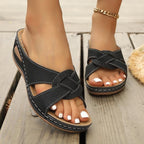 Damen Komfortable und stilvolle Riemensandalen mit geflochtenem Design R&B