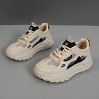 Damen sportliche Chunky Sneakers mit atmungsaktiven Netzeinsätzen und dämpfender Sohle R&B