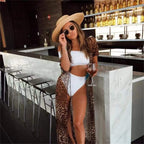 Damen Hochgeschnittener Bikini mit schulterfreiem Oberteil und elastischem Material R&B