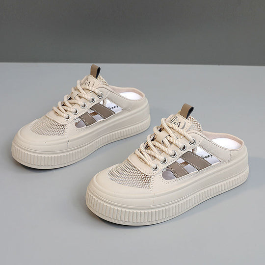 Damen Atmungsaktive Slip-On Sneakers mit flexiblem Gummiboden und modischem Mesh-Obermaterial R&B