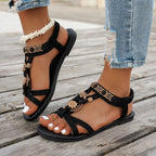 Damen Elegante und bequeme Sandalen mit verzierten Riemen R&B