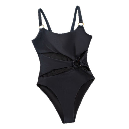 Damen Einteiliger Badeanzug mit innovativem Cut-Out und modischem Ringdetail R&B