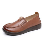Damen Slip-On Halbschuhe aus Leder mit elastischem Innenbereich R&B
