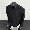 Herren nan taillierter Rundhals-Sweater aus dichtem Sweatstoff mit flachen Ziernähten und Raglanärmeln R&B