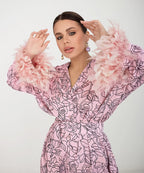 Damen modisches Blazer-Set mit floralen Akzenten R&B