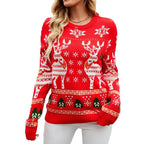 Damen Weihnachtspullover mit festlichem Rentierdesign und kuscheligem Material R&B