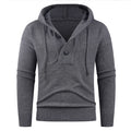 Herren modischer Kapuzenpullover mit Knopfdetail R&B