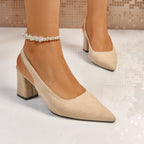 Damen Slingback-Pumps mit elegantem Blockabsatz R&B