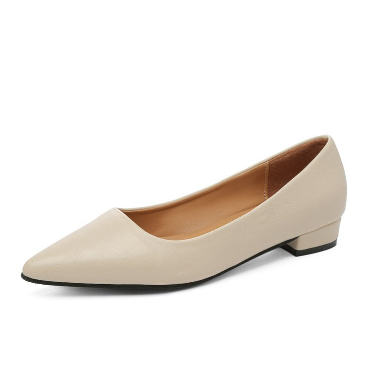 Damen elegante spitze Ballerinas mit bequemem Blockabsatz R&B