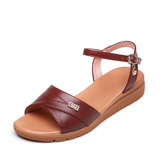 Damen Komfortable Sandalen mit verstellbarem Riemen und anatomischem Fußbett R&B