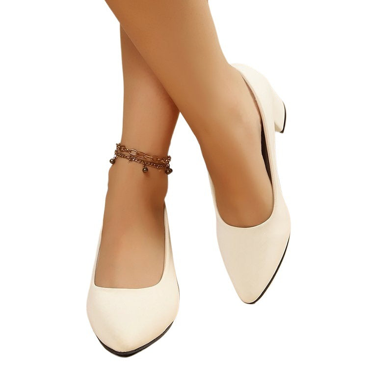 Damen elegante Blockabsatz-Pumps R&B