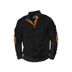 Herren modischer Strickpullover mit Stehkragen und kontrastierenden Akzenten R&B