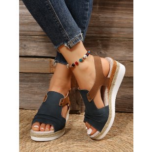 Damen Komfortable Plateau-Sandalen mit Riemen R&B